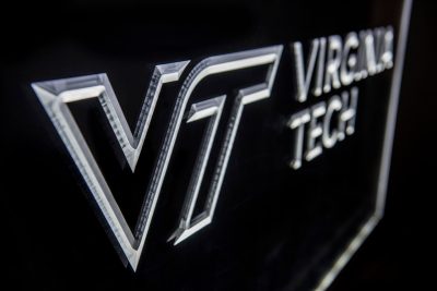 A closeup photo of the Virginia Tech photo.