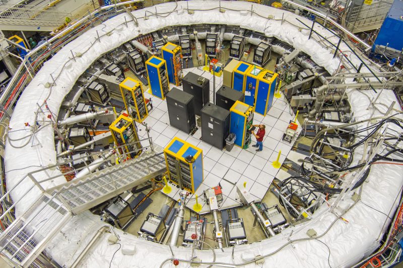 A massive ring set into the ground. 